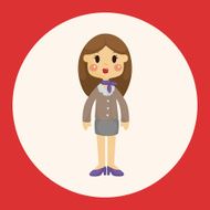 lady woman cartoon theme elements N2