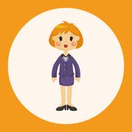 lady woman cartoon theme elements N4