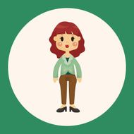 lady woman cartoon theme elements N6