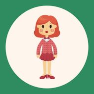 lady woman cartoon theme elements N7