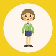 lady woman cartoon theme elements N8