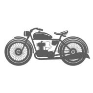 Hand Drawn Vintage Motor Bike Vector N2