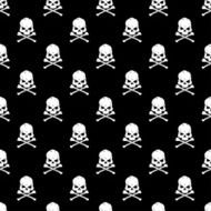 Skull and Bones seamless bacground - vector
