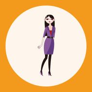 lady girl cartoon theme elements N10