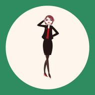 lady girl cartoon theme elements N12