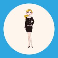 lady girl cartoon theme elements N14
