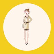 lady girl cartoon theme elements N15