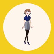 lady girl cartoon theme elements N18