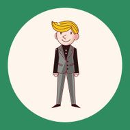 boy man cartoon theme elements N21