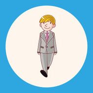 boy man cartoon theme elements N23