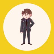 boy man cartoon theme elements N27