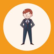boy man cartoon theme elements N28