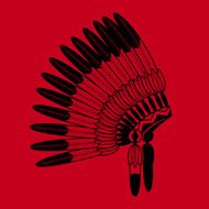Indian feathers war bonnet