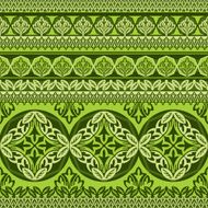 green flower ornament