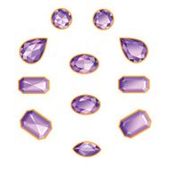 Amethyst Set Isolated Objects