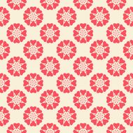 Floral seamless pattern Red and white shabby colors