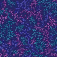 Floral seamless pattern with leaves illustration N3