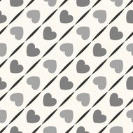 Seamless geometric pattern with hearts illustration N2