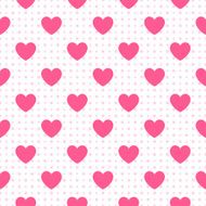 Seamless geometric pattern with hearts illustration N5