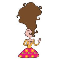 Woman long hair background