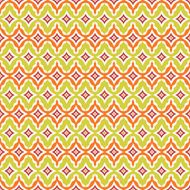Seamless retro background in modern ikat pattern