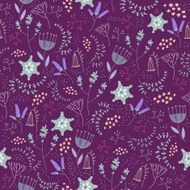 Vector seamless floral pattern Romantic cute background with hand drawn