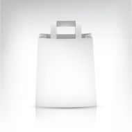Empty Shopping paper Bag on white