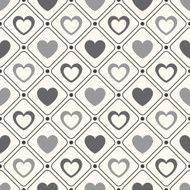 Seamless geometric pattern with hearts illustration N7
