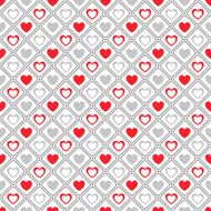 Seamless geometric pattern with hearts illustration N9