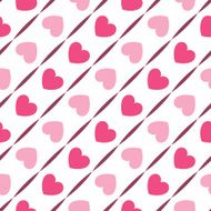 Seamless geometric pattern with hearts illustration N12