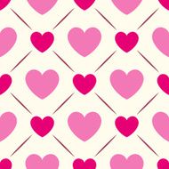 Seamless geometric pattern with hearts illustration N15