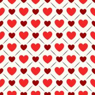 Seamless geometric pattern with hearts illustration N17