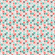 Floral seamless pattern Red green black and white N2