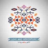Colorful decorative element in native style N2