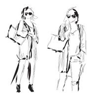 Fashion models Sketch N4