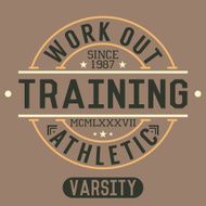 T-shirt Printing design typography graphics Trening and workout vector illustration