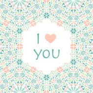 Vector decorative green mosaic kaleidoscopic frame