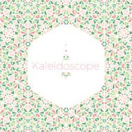 Vector decorative green mosaic kaleidoscopic frame N2