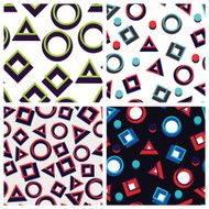 flat geometric shapes in seamless pattern N2