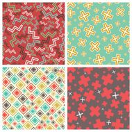 flat geometric shapes in seamless pattern N3