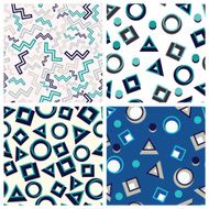 flat geometric shapes in seamless pattern N4