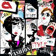 Fashion girl in sketch-style N41