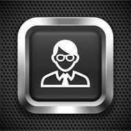 Businessman with Glasses on Black Square N2