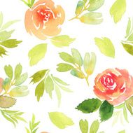 Seamless pattern with flowers watercolor Gentle colors Female N12