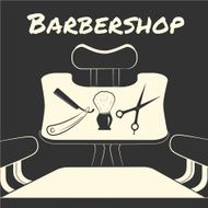 Vector with barber tools N2