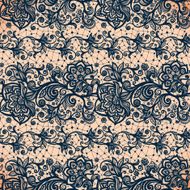 Abstract seamless lace pattern with flowers N3