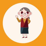 family grandmother character theme elements N3