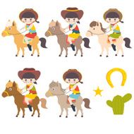 Cowgirl vector illustration