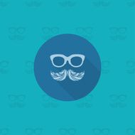 Hipster Mustache Leaves