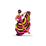 Cancan girl Vector Illustration